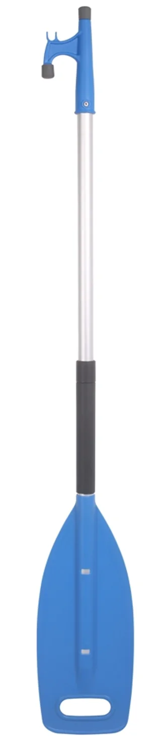 CA54-2 blue ABS canoe paddle with hook handle