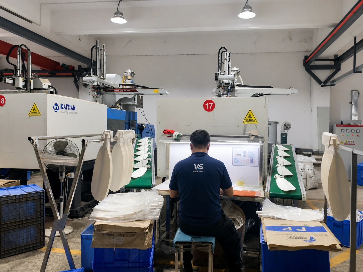 Vision Sports paddle production floor in Huizhou