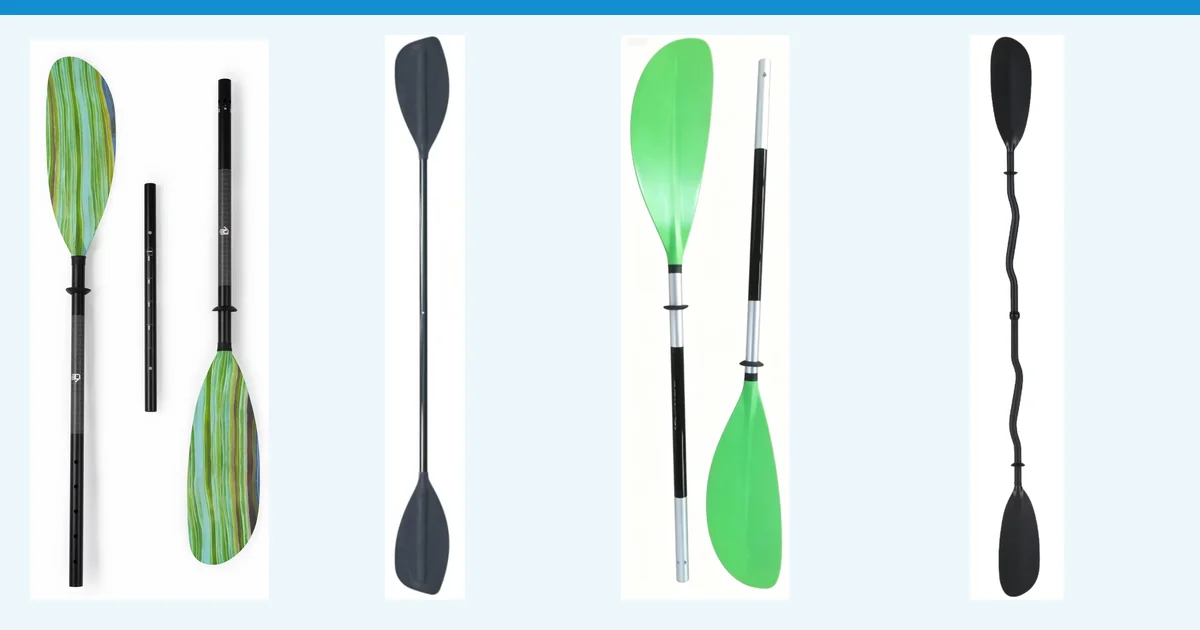 Four Vision Sports kayak paddle configurations