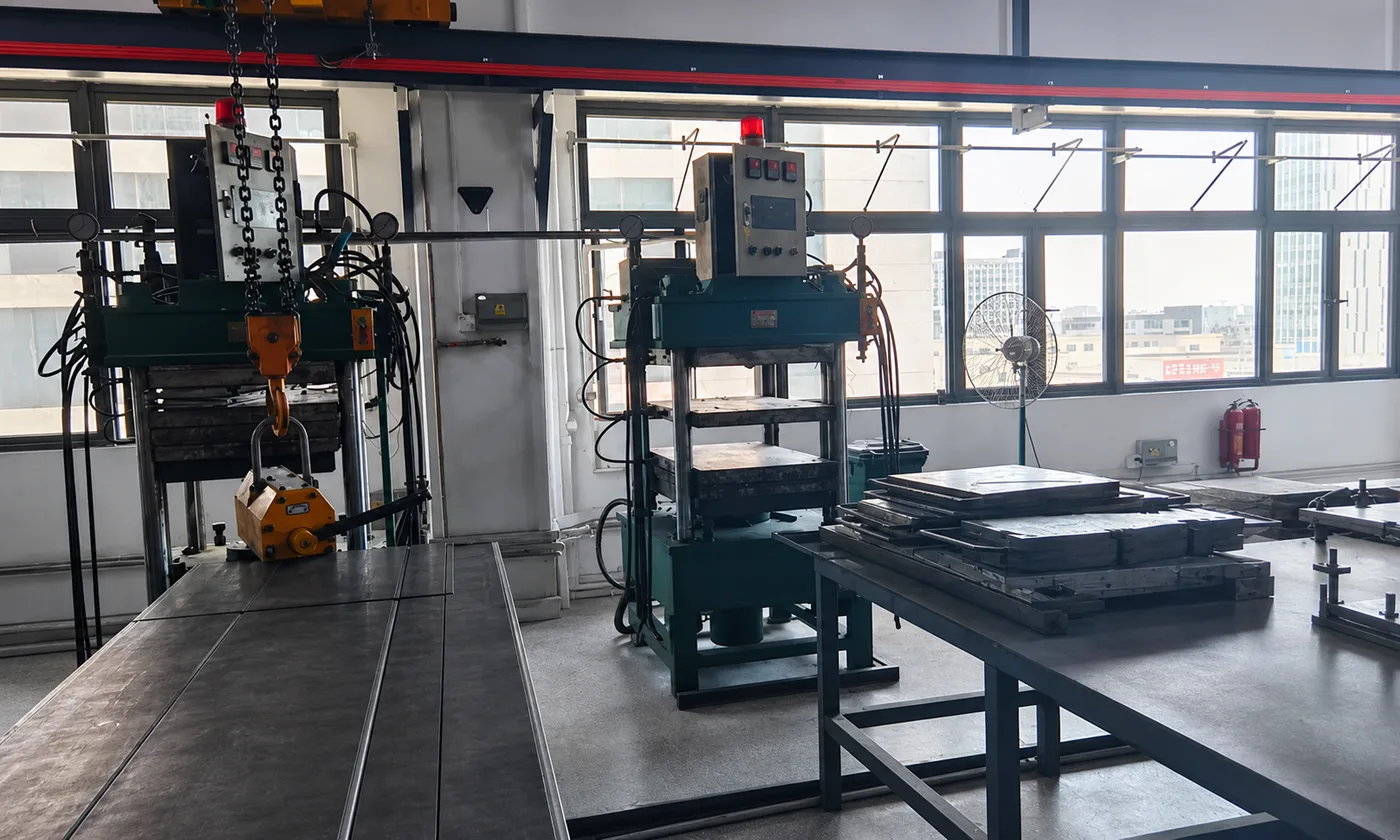 Product development and testing equipment in the Vision Sports workshop