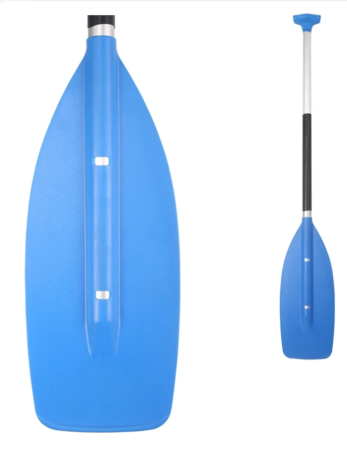 CA54 blue canoe paddle with enlarged blade detail