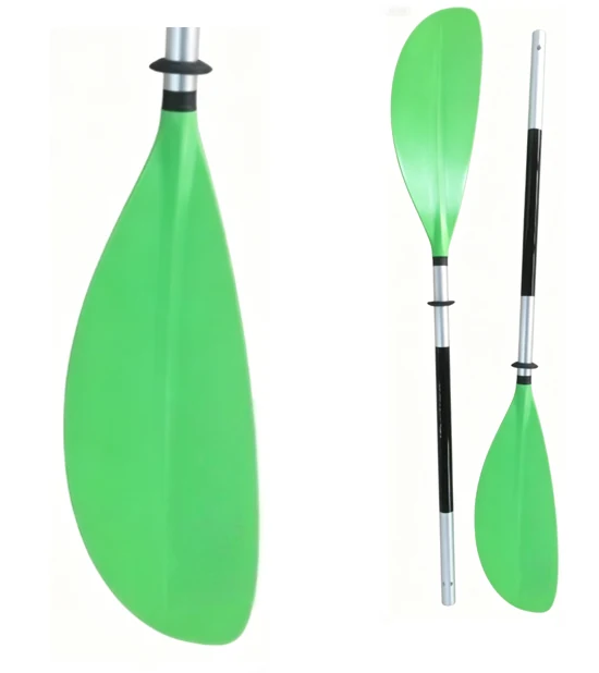 K270 series green kayak paddle with blade detail