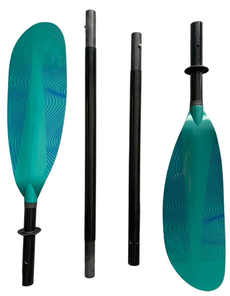 Complete two-piece kayak paddle