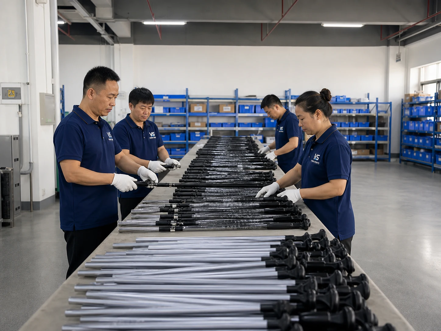 Organized Vision Sports paddle assembly production line