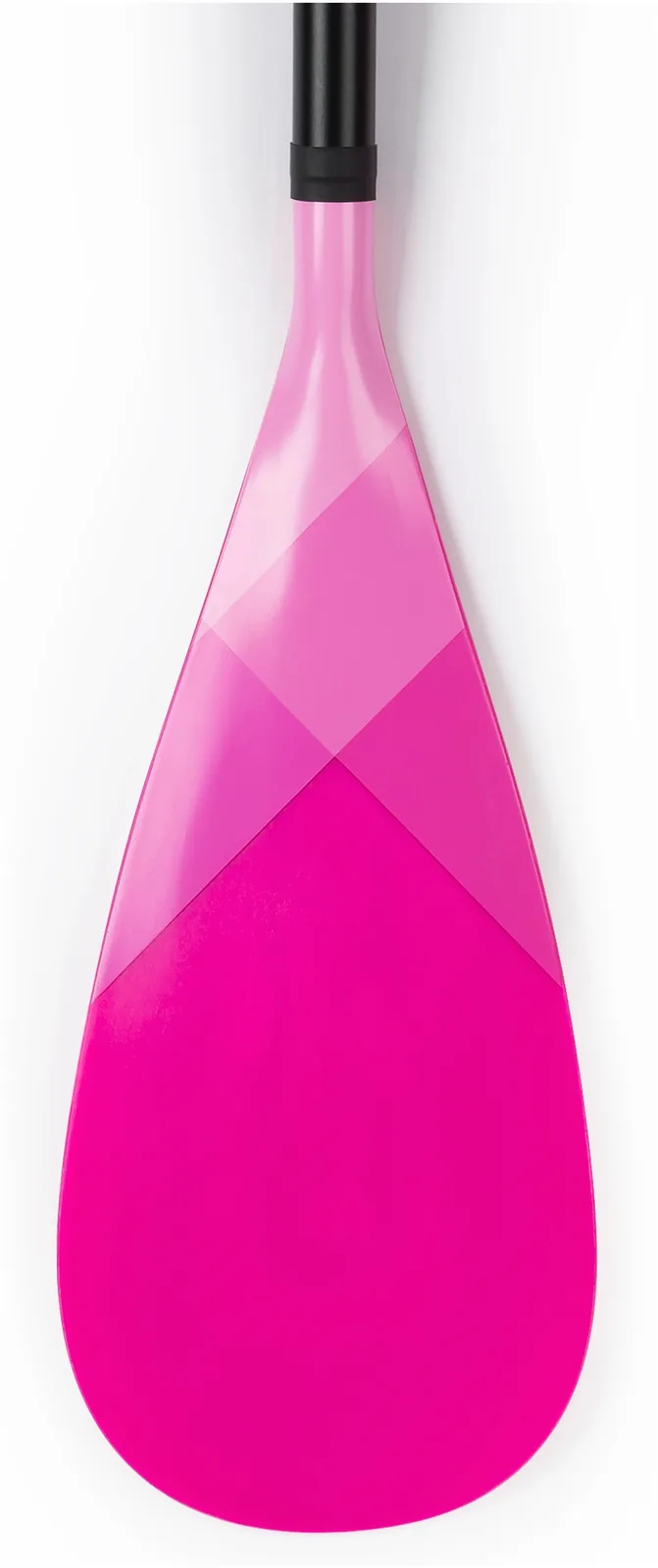 Pink molded SUP paddle blade surface and shaft transition